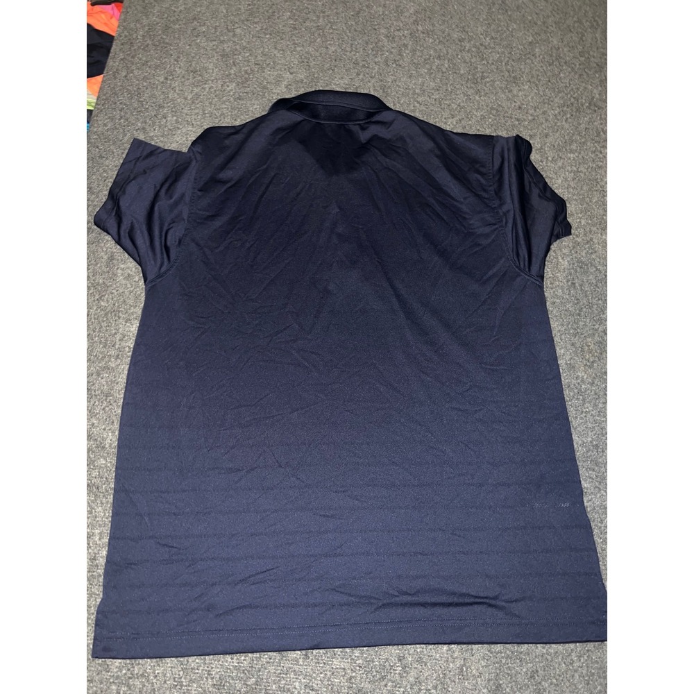 Champion Mens XL Navy Blue Polyester Short Sleeve Polo Shirt RN 37763 - Picture 5 of 5